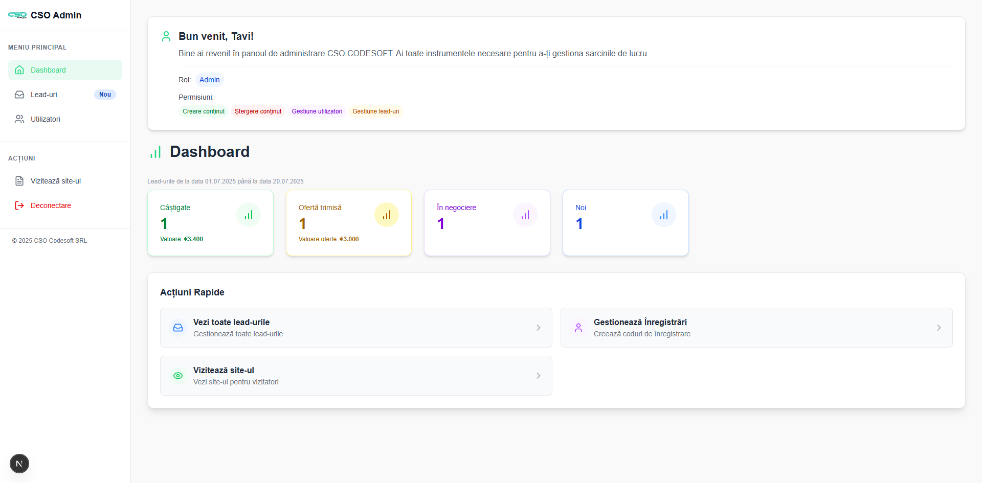 CSO CODESOFT | Agenție de Dezvoltare Software în România